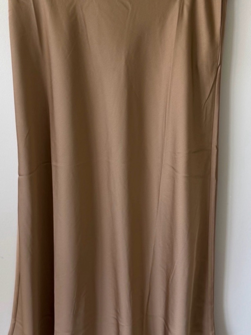 NWT! J. CREW Classic A-Line Midi satin Skirt metallic gold/tan
